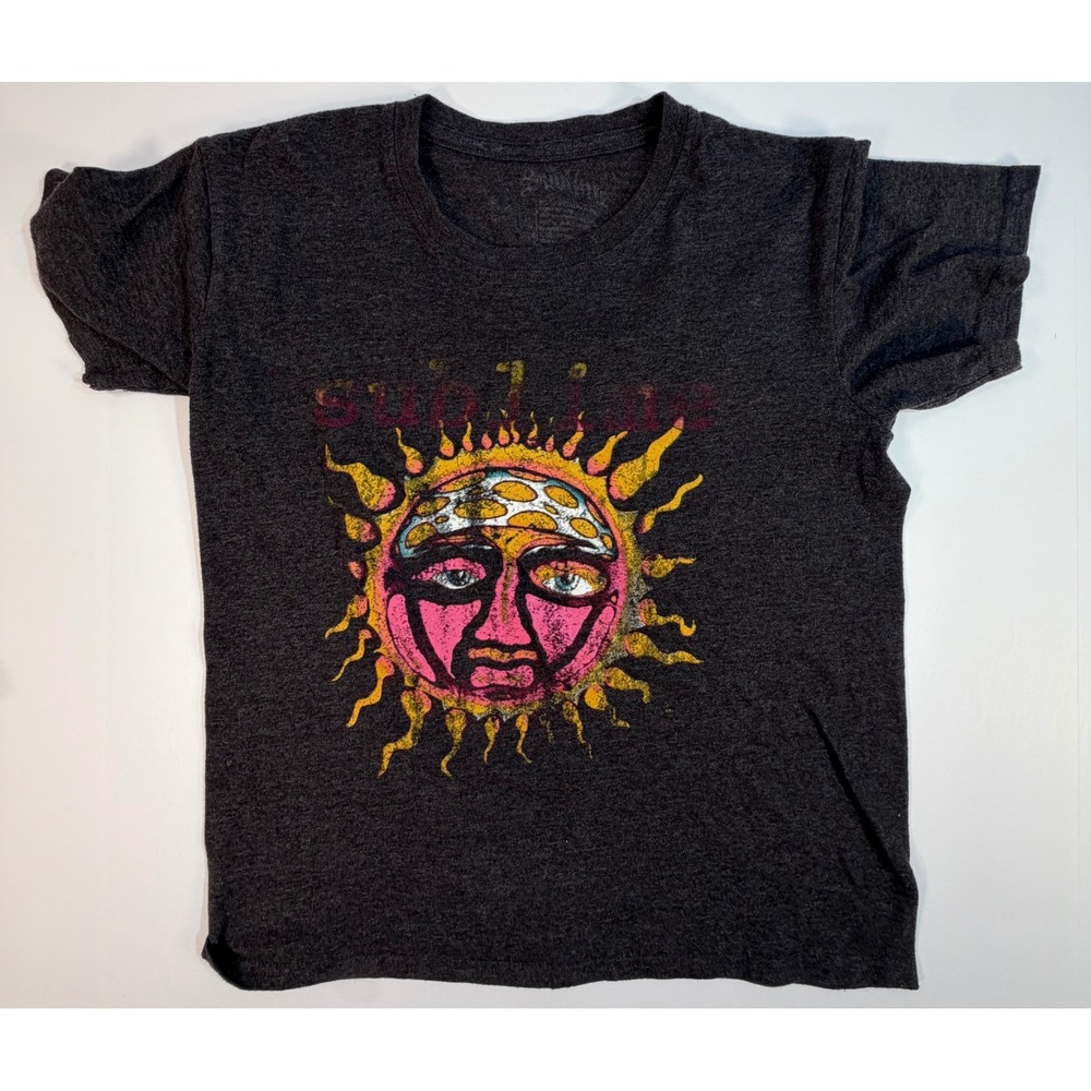 Sublime Band T-Shirt Charcoal Heather Gray 40oz to Freedom Sun Graphic Tee